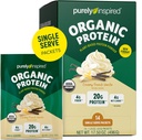 Purely Inspired Organic protein Toz, 14 Single Serve Packets, Creamy Vanilla - 20g of Plant-Based Protein Toz for Smoothies & Shakes - Dairy-Free, Non-GMO - for Men & Women