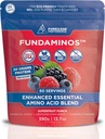 FundAminos EAA + BCAA Amino asit Toz | Organik, Vegan, Plant-Based | Günlük Beslenme için Tamamlanmış Esaslar | Optimize Edilmiş Protein Utilizasyon | Yenileme Süper Meyveleri Örttü - 60 Hizmetler