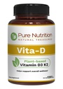 Saf Beslenme Vita D3 K2 - Bitki bazlı Vitamin D3 K2 Supplement | 120 Tabs | D3 6000 IU | Vitamin K2 MK7 100mcg | Vitamin K2 D3 | Non GMO |