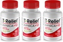 T-Relief Arnica + 12 Geri Ağrı Ortak Soreness Kas Aches & Stiffness için Doğal Relieving Actives for Back Pain Common Soreness Muscle Aches & Stiffness, Whole Body Fast Acting Relief for Women & Men - 100 Tabletler (3 Paket)