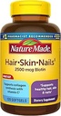 Saç, Skin & Nails, 2500 mcg of Biotin Softgels, 60 Sağlıklı Saç, Cilt ve Nails'ı Desteklemek için Sayı