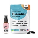 Complement Essential Vegan Multivitamin & Triple B12 Mix - Plant-Based Diyets için Kapsamlı Beslenme Desteği