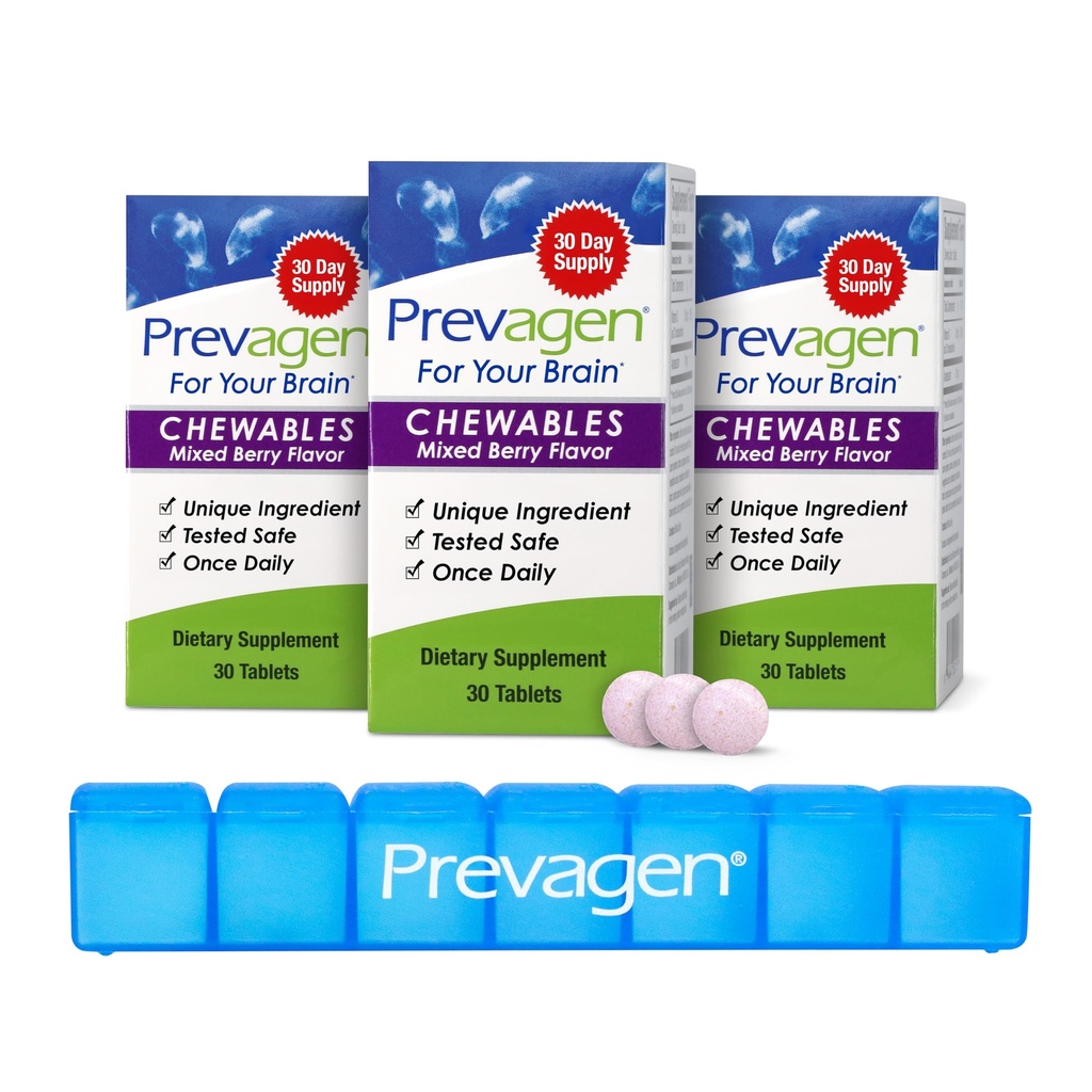 Prevagen Κανονική δύναμη Mixed Berry Chewables - 90 Tablets (3 Μήνες Προσφορά) 