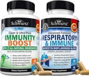 BioSchwartz Respiratory & Immune Lung Support Supplement with Quercetin (1 Ay Supply) Plus 17 in 1 Immune Support Supplement with Antioksis (1 Ay Supply)