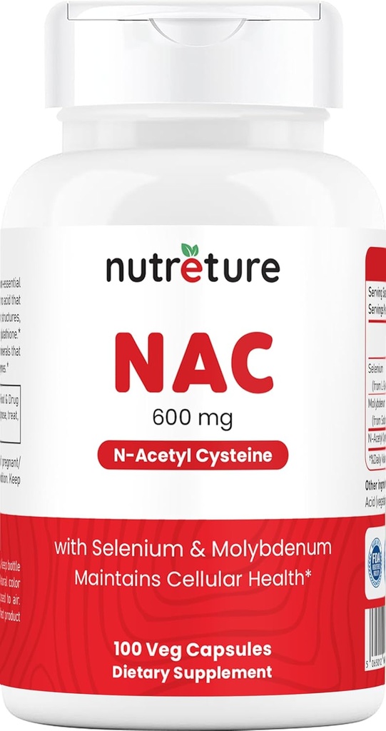 Συμπλήρωμα NAC N- Acetyl Cysteine Ηπατικό συμπλήρωμα με Σελήνιο & Μολυβδαίνιο για την υγεία του ήπατος