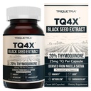% 20 Yourmoquinone Black Seed Oil Extract Capsules - TQ-Advanced 4X®: Potent Thymoquinone Concentration kullanılabilir - 60:1 Nigella Sativa, Raw Form, Vegan, Glass Şişe (60 Capsules)