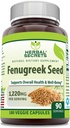 Herbal Sırları Fenugreek Tohum 1.220 Mg Supplement | 180 Veggie Capsules | Non-GMO | Gluten Free | Made in USA