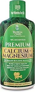 Tropikal Oasis Tasdilo Magnezyum | Güçlü Kemikleri ve Sağlıklı Dişleri |% 98 Max Abvitamin | 32 Fl Oz, 64 Serv