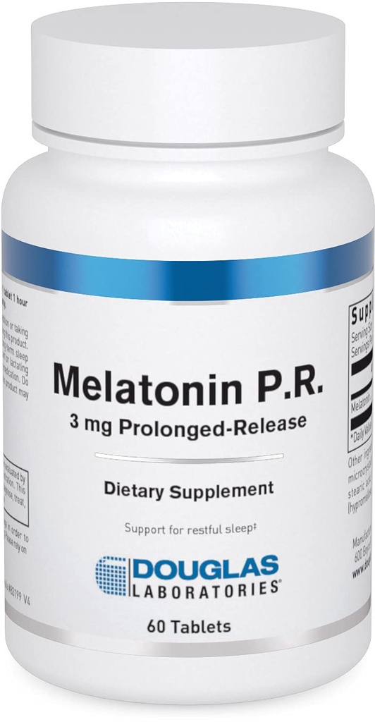 Douglas Laboratories Melatonin Prolonged Release - 3 mg Melatonin - Uyku Desteği Tamam - Hormon Dengesi, Rahatlama, Antioksis & Immune System* - 60 Tabletler