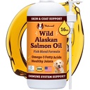 Natural Dog Company Wild Alaskan Salmon Oil Formula with Omega 3, Fish Oil for Dogs Supplement, Skin & Coat Oil, Itchy Relief, Immune Support for Commons & Heart, Food Topper, 16 oz.