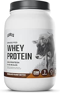 Seviyeler Grass Fed Whey Protein Toz, Yapay Değil, 24G Protein, Chocolate Peanut Butter, 2LBB