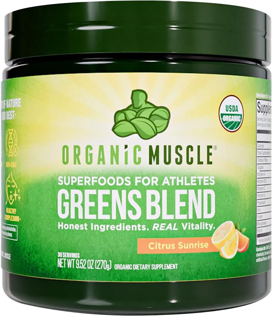 Organik Kas Super Greens Toz Organik Superfood Toz Probiyotiks, Spirulina, Chlorella ve Matcha / Non-GMO, 30 Hizmet