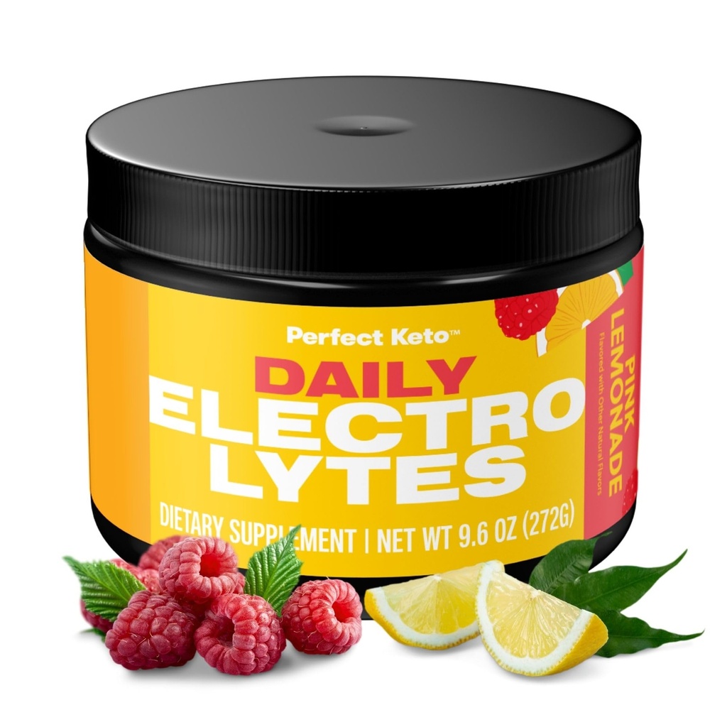 Mükemmel Keto Electrolytes Toz, Sugar and Gluten Free, Electrolyte Drink Mix, sodyum, Magnezyum, Kalsiyum ve Potasyum Tamam, Hydration, Recovery & Immune Support, Pink Lemonade, 45 Hizmetler