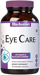 Bluebonnet Nutrition Targeted Choice Eye Care, Supports Eye Health and Macular Protection, Gluten & Dairy Free, Kosher-Certified, Vegan, 45 Servings, Light Grey, Macular & Blue, 90 Count
