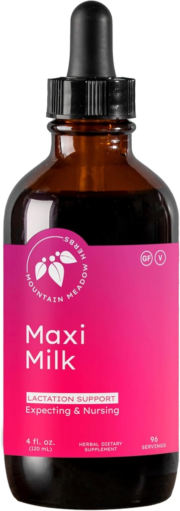 Mountain Meadow Herbs Maxi-Milk- Natural Liquid Lactation Support to Art Milk Production'ı hızla artırmak ve Anne besleme Anneleri için etkili bir şekilde - 4 oz