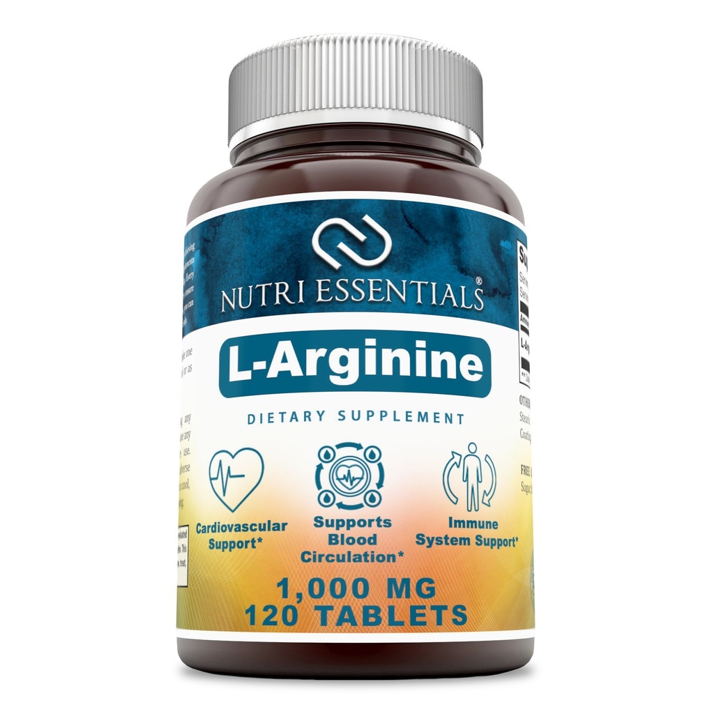L-Arginine 1000 Mg 120 Tablet Diyet Tamamı - Kartiovasküler Sağlık - Destekler Immune System Functions - Blood Circulations