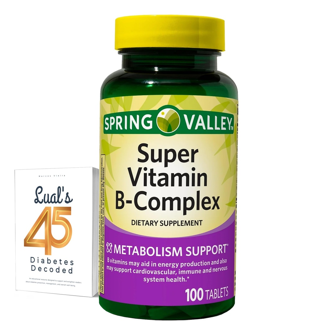 Spring Valley Super Vitamin B Kompleksi Karbonat, Ascorbici 100 Tablet Lual'ın 45 Diyabet Decoded