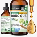 BIO KRAUTER® Συμπληρώματα εμμηνόπαυσης για γυναίκες* - Dong Quai Drops 4 Fl.Oz 56 Ημέρες Προμήθειας - Vegan Angelica Root Βάμμα για Εμμηνόπαυση Υποστήριξη - Αλκοόλ & Ζάχαρη Δωρεάν - Χαλάρωση & Γυναικεία Ευεξία