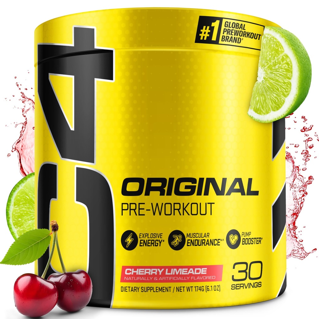 Cellucor C4 Original Pre Workout Toz Cherry Limeade | Vitamin C for Immune Support | Sugar Free Preworkout Energy for Men & Women | 150mg Caffeine + Beta Alanine + Kretine | 30 Hizmet