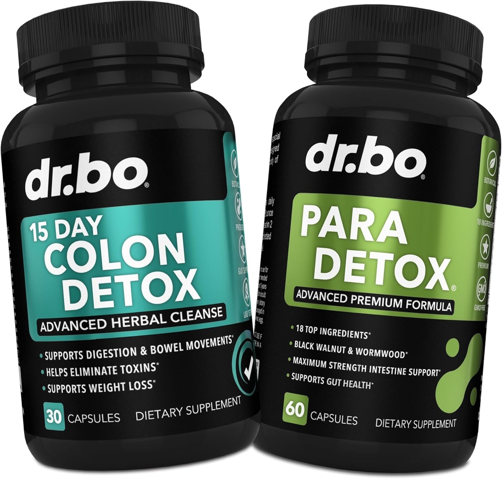 Kolon Cleanser Detox & Intestinal Supplement - 15 Gün Koloni Probiyotik, Wormwood, Black Walnut, Psyllium, Aloe Kompleksi - Bowel Hareketi Stomach Bloating Gut Desteği için Tamamlar