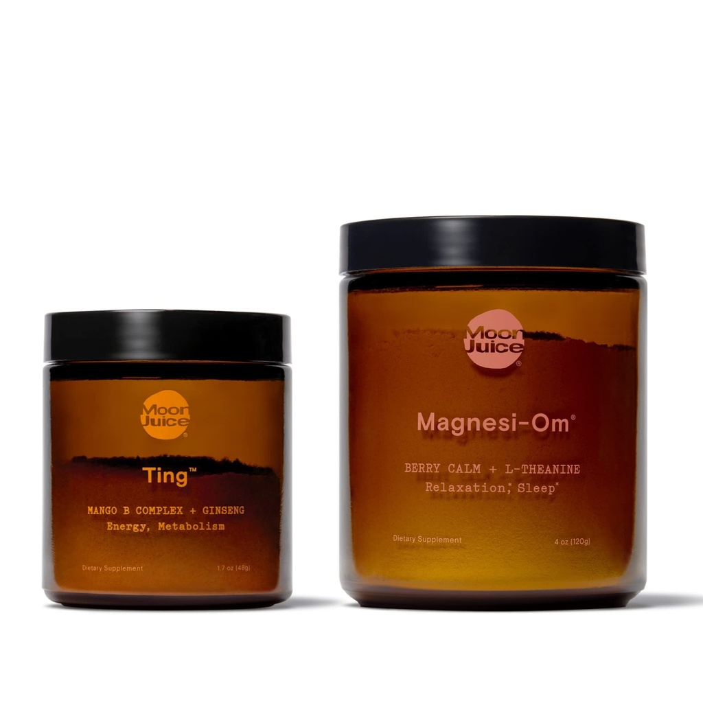 Ting & Magnesi-Om by Moon Juice | Caffeine-Free Natural Energy & Magnesi-Om Magnezyum Toz Supplement for Relaxation | Caffeine-Free Energy & Deep Relaxation