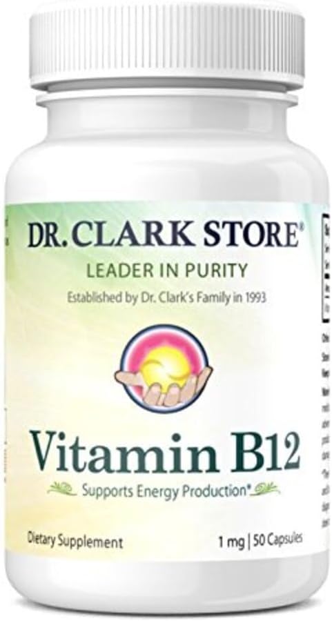 Dr. Clark B12 Supplement, 1mg, 50 Gelatin Capsules