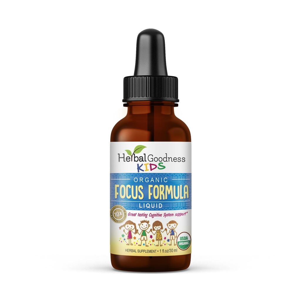 Odak ve Dikkat Supplements 1oz - Çocuklar için Ashwagandha ile Odak Supplements with Ashwagandha for Kids & Natural Moringa Extract for a Serene and Genius Mind - Non-GMO Focus Vitamins for Kids - Made in USA