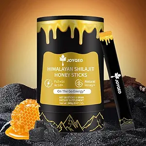 Pure Himalaya Shilajit Natural Honey & Saffron ile sıkıştı, Consume,Shilajit Energy Support, Vitality,Immune,85+ Trace Minerals, Fulvic Acid for Men & Women- 30 Sticks (1)