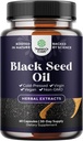 Vegan Black Seed Oil Capses - Ψυχρή πίεση Nigella Sativa Μαύρο Cumin Seed Oil Κάψουλες με Omega 3 6 9 Αντιοξειδωτικά και Thymoquinone για την ανάπτυξη των μαλλιών Ανοσοποιητική υποστήριξη Κοινή Υγεία και πέψη