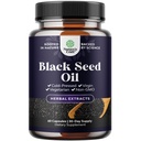 Vegan Black Seed Oil Capsules - Cold Pressed Nigella Sativa Black Cumin Seed Oil Capsules with Omega 3 6 9 Antioksis and Thymoquinone for Saç Büyüme Immune Support Ortak Sağlık ve Digestion