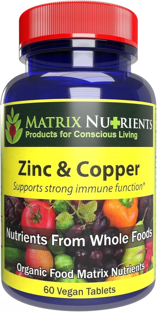 ZINC & Copper - En yüksek boy için test edildi! Hızlı Aborpsiyon, 100% Organik Doğal Malzemeler - Kitlesel Immune Desteği - Kalp ve Vücut! - Vegan Tabletler (60ct)