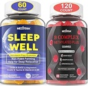 Melatonin Free Natural Sleep Gummies for Yetişkinler + Vitamin B Complex Gummies for Women