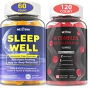 Melatonin Free Natural Sleep Gummies for Yetişkinler + Vitamin B Complex Gummies for Women