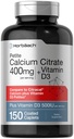 Horbäachuba Citrate with Vitamin D3 | 150 Petite cover Caplets | Supplement for Men and Women | Vegetarian, Non-GMO & Gluten Free
