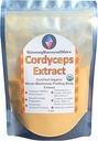 4oz Organic Cordyceps Mushroom Extracted From Real Mushroom Fruiting Bodies from Nammex | >30% Beta-Glucans | Cordyceps Militaris | β-Glucan for Energy, Immune System, Athletic Performance