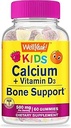 WellEvet, 500 mg + Vitamin D3 1000 IU (25 mcg) Çocuklar için Gummies - Bone Health and Muscle Supprt, Immune Support Gummy, Non GMO, Gluten Free, Mix Fruit Flavors - 60 Gummies