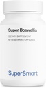 Supersmart Super Boswellia günde 100 mg (Patented & High Strength) - ApresFlex Boswellia Serrata Supplement - 20 AKBA | Non-GMO & Gluten Free - 60 Vegetarian Capsules