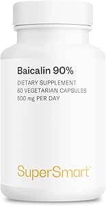 Supersmart - günde 90 Baicalin 500 mg (Scutella Baicalensis) - Çin Skullcap Ekstra Supplement | Non-GMO & Gluten Free - 60 Vegetarian Capsules