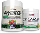 EHP Laboratuvarları OxyShred + OxyGreens Sche - Termogenic Pre Workout Toz & Kedding Supplement, Klinik olarak Proven Preworkout Toz - Daily Super Greens Toz, Spirulina Toz, Greens Super