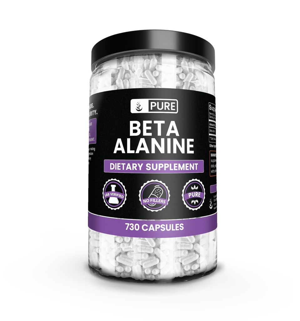 Pure Original Materialss Beta Alanine, (730 Capsules) Her zaman Pure, No Wordss Or Fillers, Lab TY