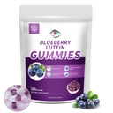 Blueberry Lutein Eye Vitamins Gummies with 180 Count - 3 Ay Supply, Vegan Eye Health Supplement for Kids and Adult, Lutein Gummies for Vision Clarity and Blue Light Support