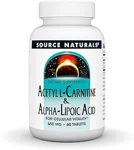 Source Naturals Acetyl L- Καρνιτίνη & Αλφα- Λιποϊκό οξύ, για Κυτταρική Ζωτικότητα*, 650mg - 60 δισκία