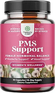 PMS συμπλήρωμα υποστήριξης για τις γυναίκες – ισορροπία ορμονών για τις γυναίκες & εμμηνόρροια Ευκολία με DIM, σμέουρο, μαύρο Cohosh & Ashwagandha - για την περίοδο Cramps Ευκολία, Εμμηνόπαυση Bloating, Mood Swing – 30 Ct