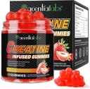 Creatine Μόναϋδρική Gummies για άνδρες γυναίκες μυϊκή ανάπτυξη, χωρίς ζάχαρη - Βελτίωση της δύναμης και της απόδοσης, Μαζική Συμπληρώματα Creatine - Pre προπόνηση Gummies- 120pcs