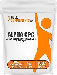 BulkSupplements.com Alpha GPC Toz - Choline Supplements, Alfa GPC 300 mg - Acetylcholine Supplements, Unflavored & Gluten Free, 600 mg per Service, 5 kg (11 lbs) (Paketin 5kg (11 lbs) (Paketin 5kg (11 lbs)