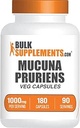 BulkSupplements.com Κάψουλες Mucuna Pruriens - φυτικά συμπληρώματα, συμπλήρωμα Mucuna Pruriens, Velvet Beans - Vegan & Gluten Free, 2 κάψουλες ανά υπηρεσία (1000mg), 180 Count (Pack of 1)