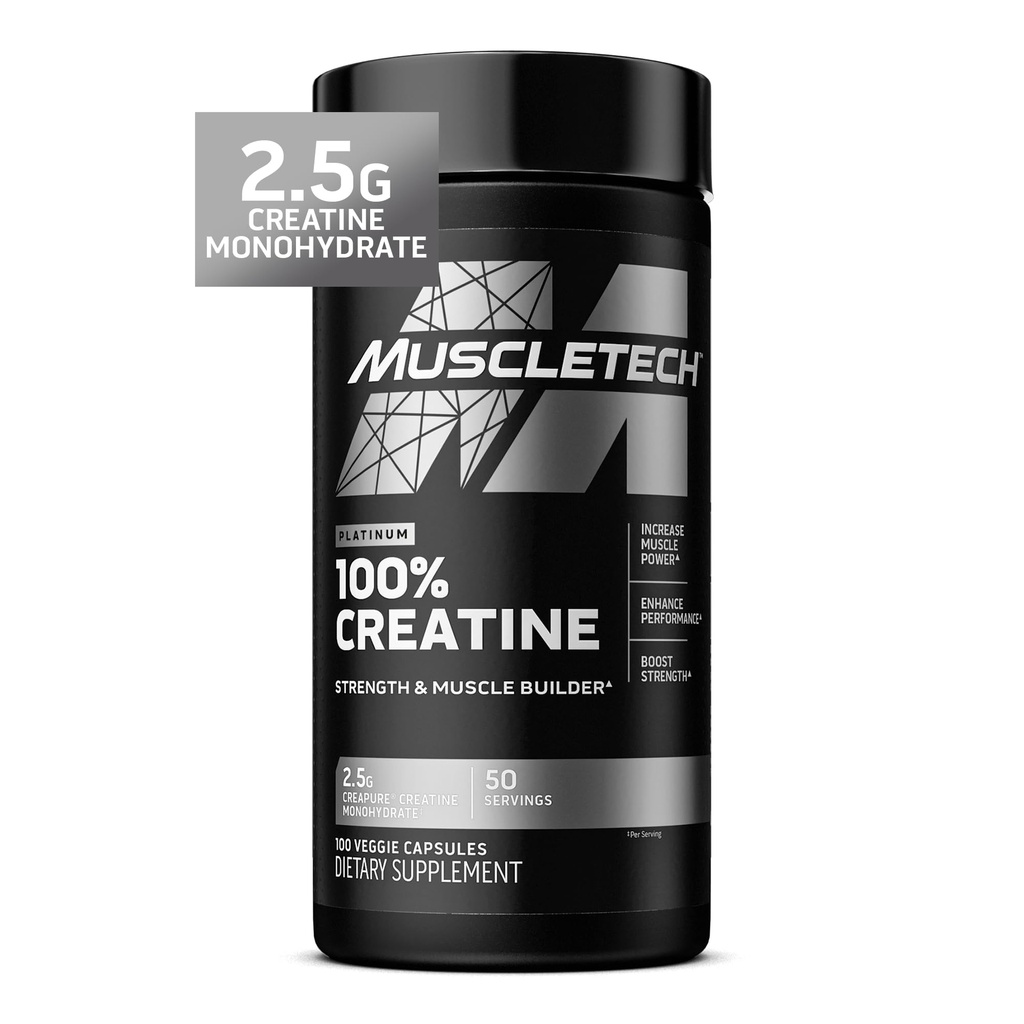 MuscleTech Platinum Cytine Monohidrat Capsules - 100 Veggie Pills - 100 Veggie Pills