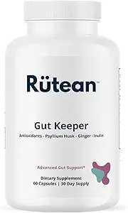 Gut Keeper - Psyllium Husk, Terpery Elm Bark, Ginger Root, Inulin - Digestive and Immune Support - 60 Capsules