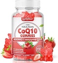 softbear CoQ10 Gummies 400mg Coenzyme Q10 συμπλήρωμα για ενήλικες, υψηλής απορρόφησης coq10 Plus Omega-3, Μαγνήσιο, Βιταμίνη B3 & Ψευδάργυρος για Κυτταρική Ενέργεια & Αντιοξειδωτικό, Φράουλα Γεύση 60 Count