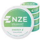 NZE Caffeine Nootropic Pouches (Spearmint) - Enerji Pouches 50 mg Caffeine, Alpha GPC, L-Tyrosine & L-Theanine with No Sugar or Yapay Sweeteners - 15 Pouches Per - 5 Pack